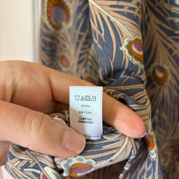 Lot of 2 Loft Floral Print Long Sleeve Blouse Tops L Dark Academic Business Work - Picture 7 of 16